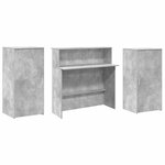 vidaXL Bureau de réception gris béton 200x50x103 5cm bois d'ingénierie