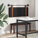 vidaXL Tête de lit suspendue Avec lumière LED Noir PU antique