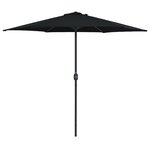 vidaXL Parasol de jardin et mât en aluminium 270x246 cm Noir
