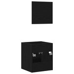 vidaXL Ensemble de meubles salle de bain 2 Pièces chêne noir