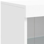 vidaXL Buffet avec lumières LED blanc 81x37x100 cm