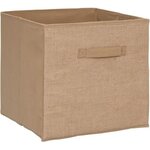Boîte de rangement/tiroir pour meuble 31x31 cm - Toile de jute
