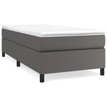 vidaXL Cadre de lit sans matelas gris 100x200 cm similicuir