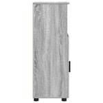 vidaXL Cabinet de salle de bain avec porte Sonoma gris 30 x 35 x 95 cm