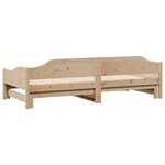 vidaXL Lit de jour et lit gigogne sans matelas 80x200 cm bois massif