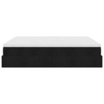 VidaXL Cadre de lit ottoman avec matelas noir 200x200cm tissu