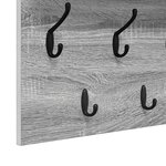 vidaXL Porte-manteau mural avec étagère avec stockage Sonoma gris 100 x 40 x 12 cm