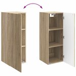 vidaXL Armoire Murale 33 x 34 5 x 90 cm Bois d'ingénierie Chêne Sonoma