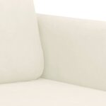 vidaXL Canapé à 2 places Crème 140 cm Velours