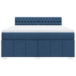 vidaXL Sommier à lattes de lit avec matelas Bleu 180x200 cm Tissu
