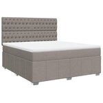 vidaXL Sommier à lattes de lit avec matelas Taupe 180x200 cm Tissu