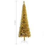 vidaXL Sapin de Noël étroit Doré 120 cm