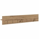 vidaXL Porte-manteau mural chêne artisanal 100 x 10.5 x 18 cm