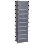 vidaXL Armoire à chaussures avec 10 compartiments Noir