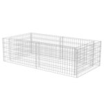vidaXL Jardinière à gabion Acier galvanisé 180 x 90 x 50 cm