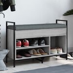 vidaXL Banc à chaussures sonoma gris 85 5x32x57 5 cm bois d'ingénierie