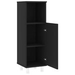 vidaXL Armoire de salle de bain Noir 30x30x95 cm Aggloméré