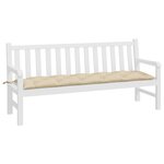 vidaXL Coussin de banc de jardin beige 180x50x7 cm tissu oxford