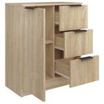 vidaXL Buffet Chêne sonoma 60x30x70 cm Bois d'ingénierie