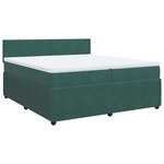 vidaXL Sommier à lattes de lit et matelas Vert foncé 200x200cm Velours