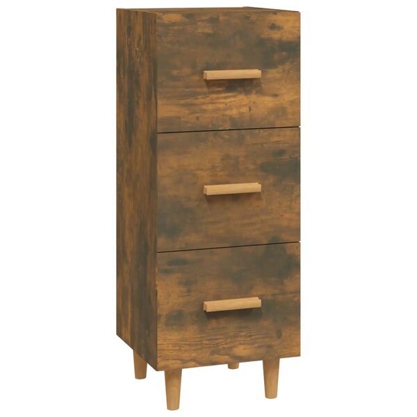 vidaXL Buffet Chêne fumé 34 5x34x90 cm Bois d'ingénierie