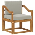 vidaXL Canapé d’extérieur Bois d'acacia massif et polyester
