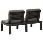 vidaXL Salon de jardin 6 Pièces avec coussins Plastique Gris