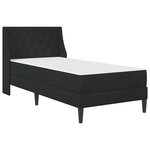 vidaXL Cadre de lit avec matelas Noir 100 x 200 cm Velours