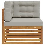 vidaXL Canapé d'angle extérieur Bois d'Acacia Massif Naturel