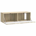 vidaXL Meuble TV mural 98 x 31 x 30 cm Chêne Sonoma Bois d'ingénierie