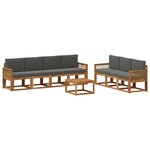 vidaXL Ensemble de canapés d'extérieur 8 pc Naturel et Anthracite