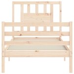 vidaXL Cadre de lit sans matelas 90x200 cm bois massif