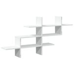vidaXL Étagère murale blanc 124 5x18x60 5 cm bois d'ingénierie
