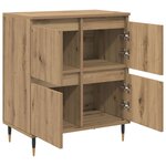 vidaXL Armoire de rangement 3 Pièces Chêne artisanal 60 x 35 x 70 cm