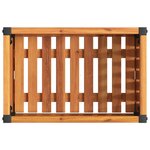 vidaXL Jardinière 45x30x27 5 cm bois massif d'acacia et acier