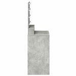 vidaXL Coiffeuse Gris béton 50 x 41 x 135 cm Bois d'ingénierie