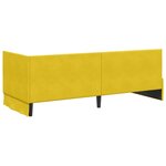 vidaXL Cadre de lit d'angle avec tête de lit Jaune 80 x 200 cm Velours