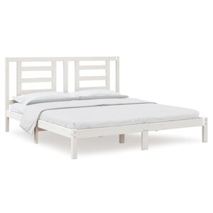 vidaXL Cadre de lit sans matelas blanc 180x200 cm bois massif