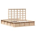 vidaXL Cadre de lit Marron 150 x 200 cm Bois de pin massif