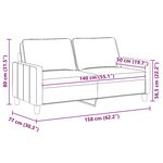 vidaXL Canapé à 2 places Gris clair 140 cm Tissu