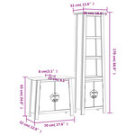 vidaXL Ensemble de meubles de salle de bain 2 Pièces bois de pin massif