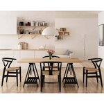 Plateau de table en pin 160 x 80 cm kit line