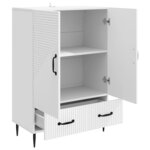 vidaXL Buffet Blanc 66 x 34 5 x 95 cm Bois d'ingénierie