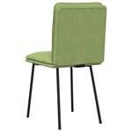 vidaXL Chaises à manger lot de 4 vert clair velours