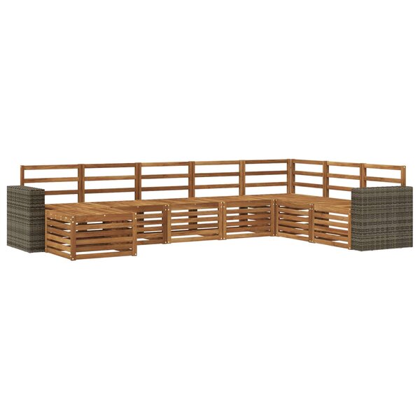vidaXL Ensemble de canapés d'extérieur 8 pc Naturel