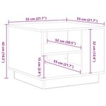 vidaXL Table basse Chêne noir 55 x 55 x 42 cm Bois d'ingénierie
