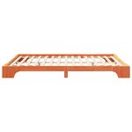 vidaXL Cadre de lit surélevé avec stockage Marron Bois massif en pin