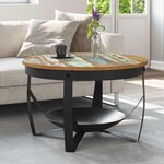 vidaXL Table basse Ø68x43 cm Bois de récupération massif