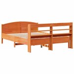 vidaXL Cadre de lit sans matelas cire marron 120x200cm bois pin massif