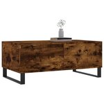 vidaXL Table basse Chêne fumé 90x50x36 5 cm Bois d'ingénierie